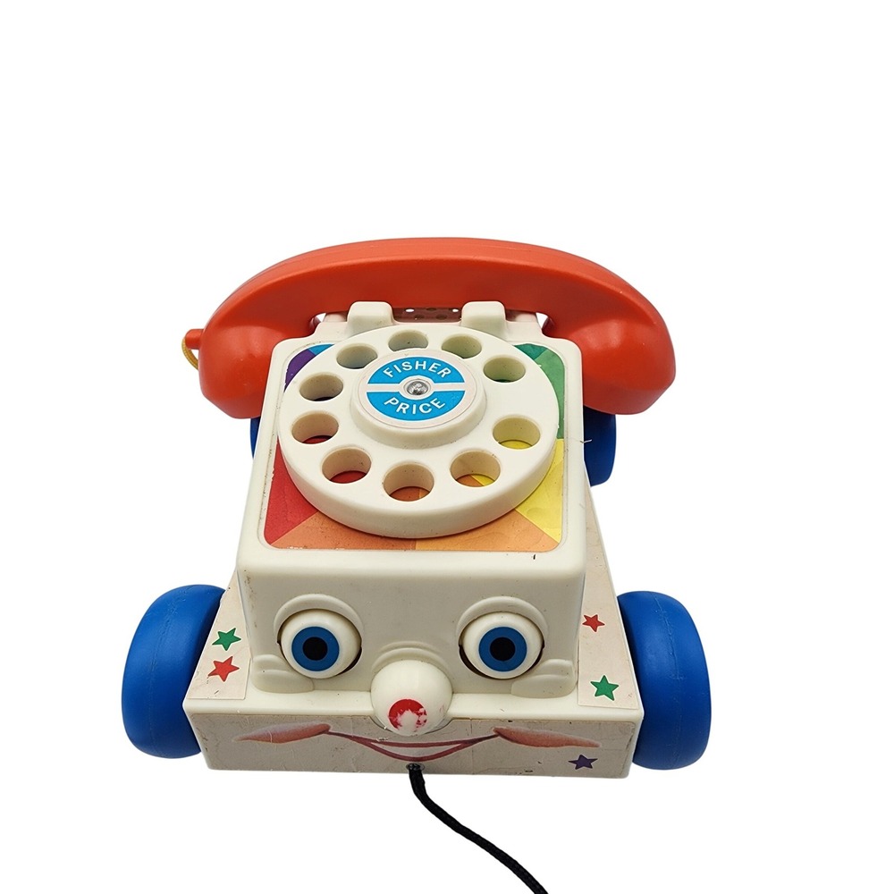 Fisher Price Chatter Telephone Classic Toddler Pull Toy Rotary Dial 2009 Mattel
